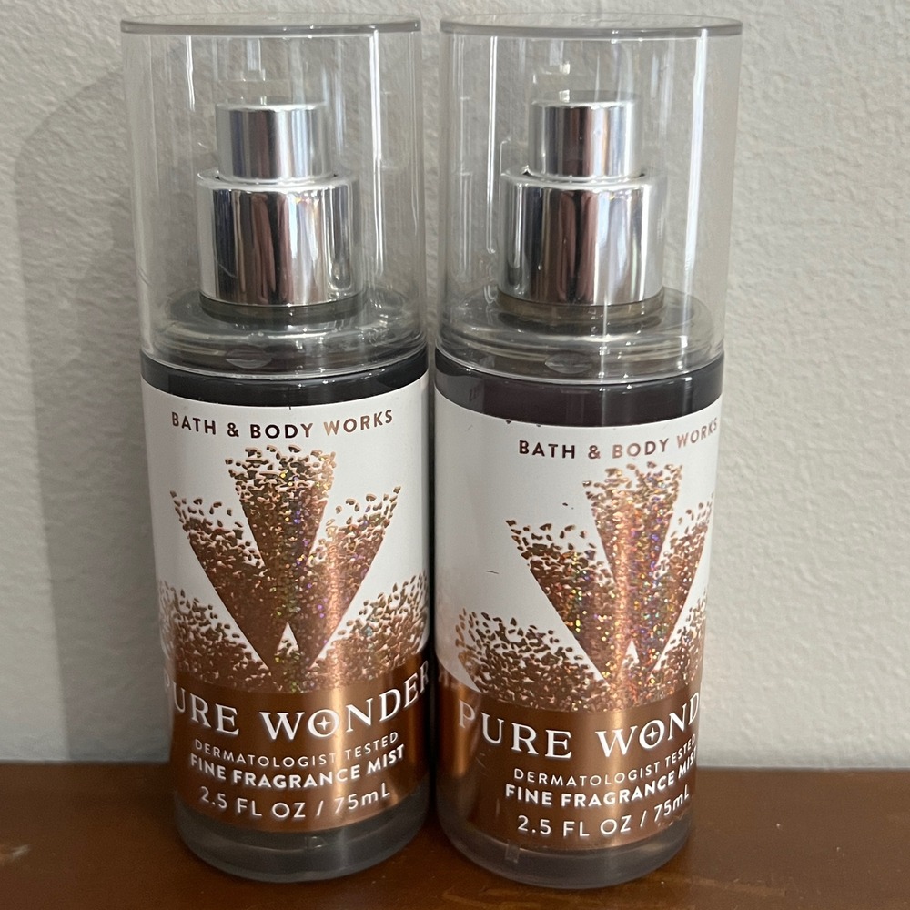 Bath & Body Works Pure Wonder Fine Fragrance Mist 2.5 fl oz Travel Set of 2